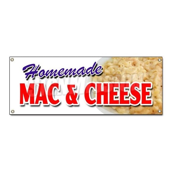 Signmission HOMEMADE MAC & CHEESE BANNER SIGN take carry out food macaroni eat best B-Homemade Mac & Cheese - main